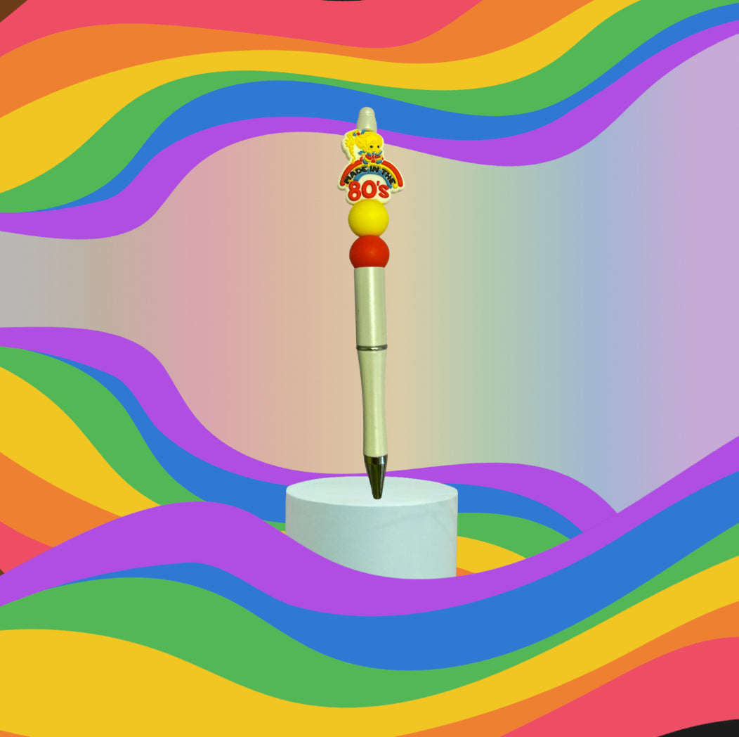 Rainbow Bright Beaded Pen