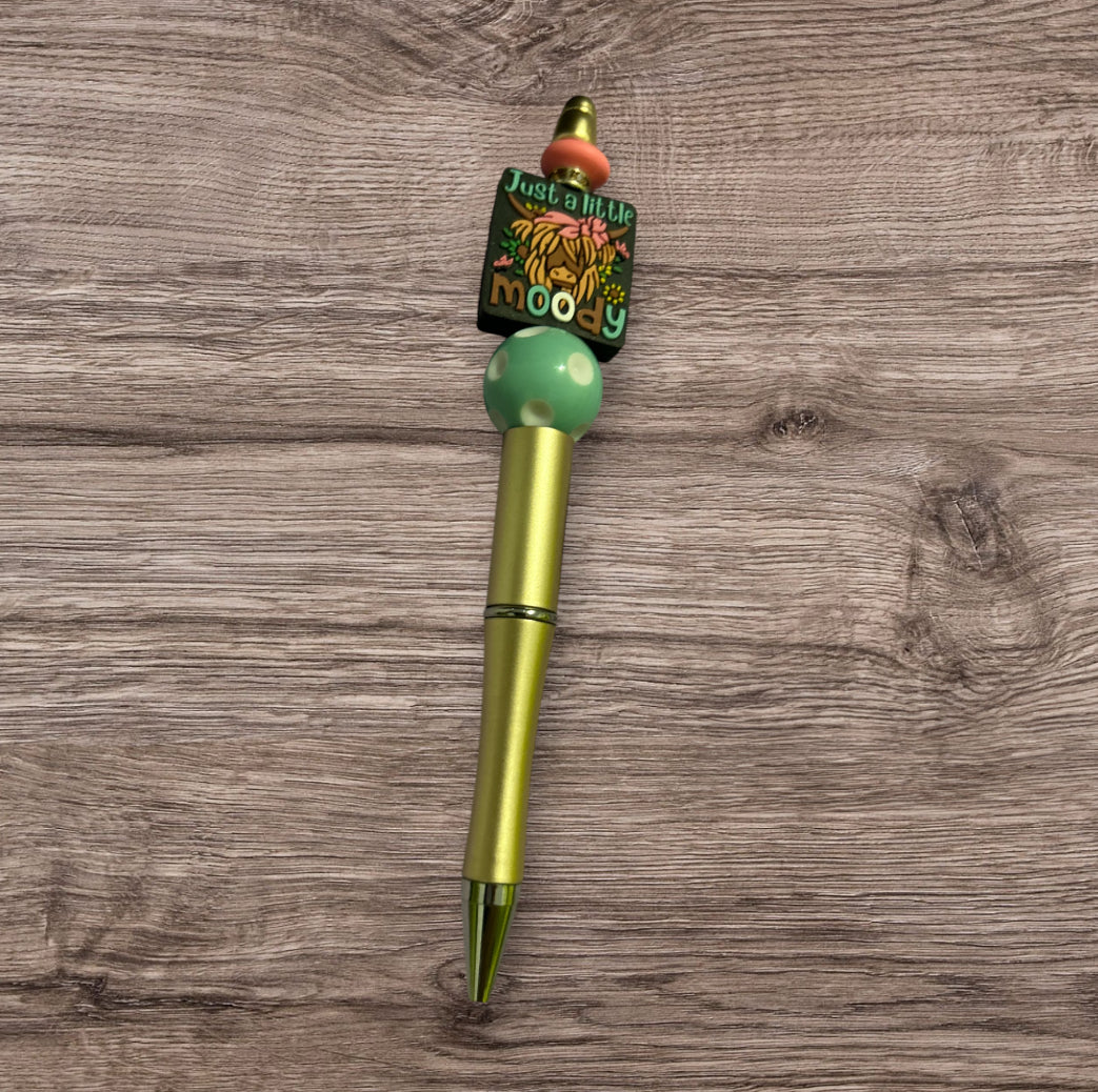 Just A Bit Moody Beaded Pen