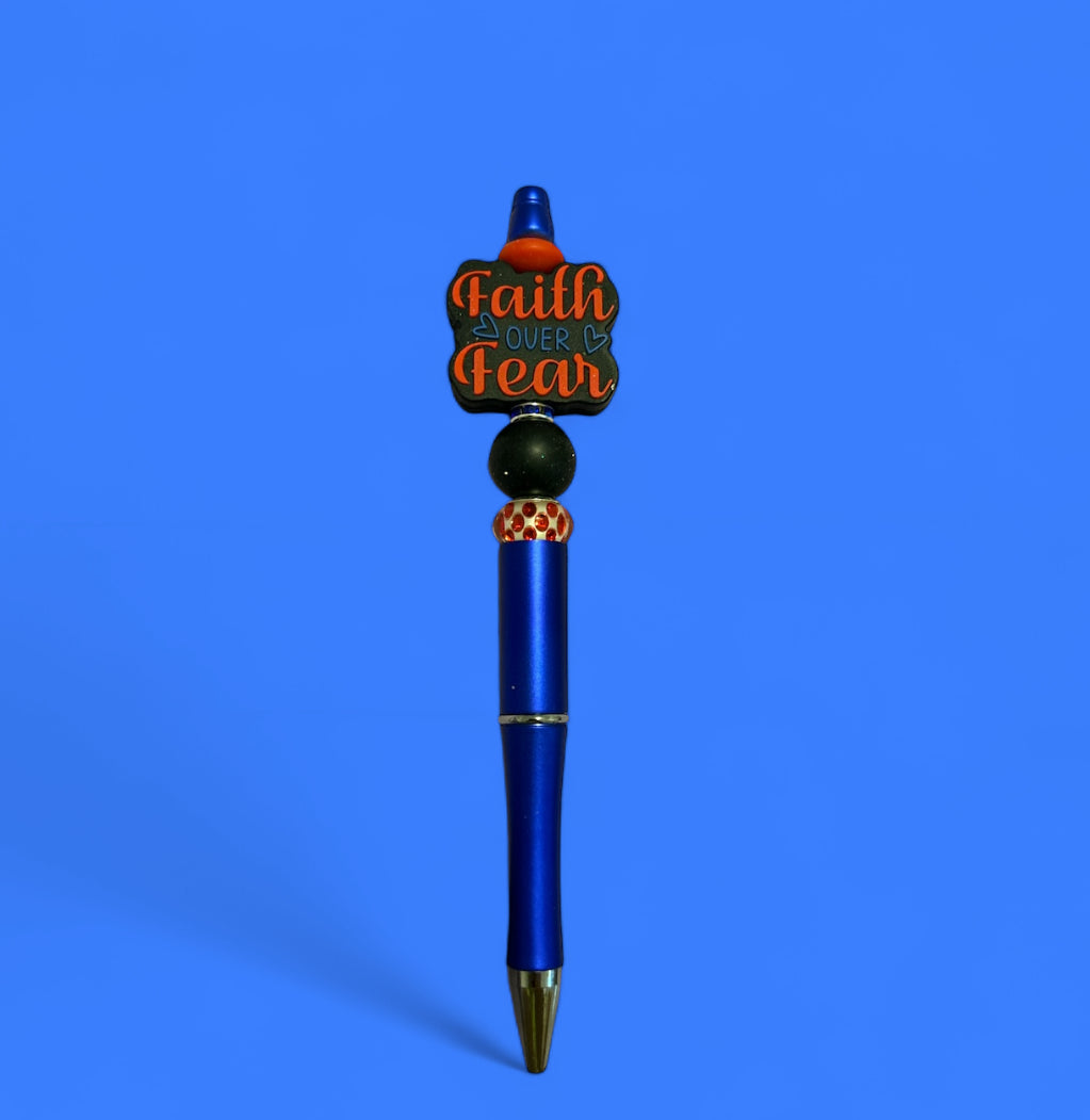 Faith Over Fear Beaded Pen