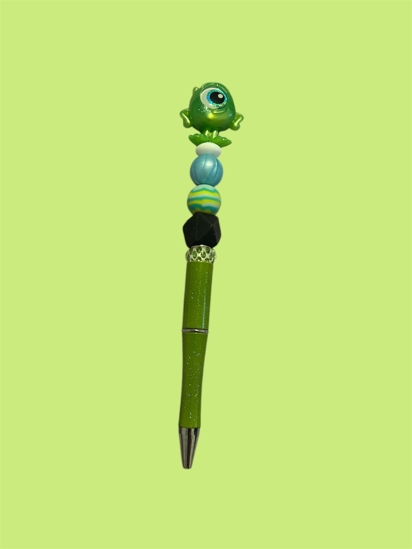 Mike from Monsters Inc. beaded pen come with a refill ink